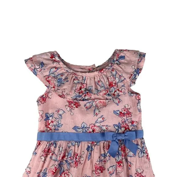 Janie & Jack Pink Floral Dress Size 2T - Picture 4 of 8